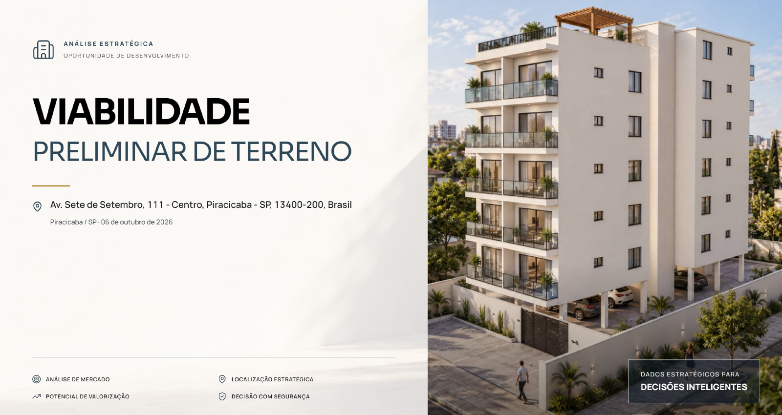 Capa do empreendimento. Exemplo de uma proposta real criada no Viabilista.